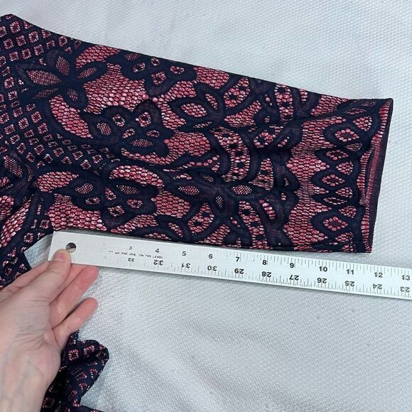 Gabby‎ Skye Pink Blue Print 3/4 Sleeve Dress Sz 20W - Picture 9 of 10